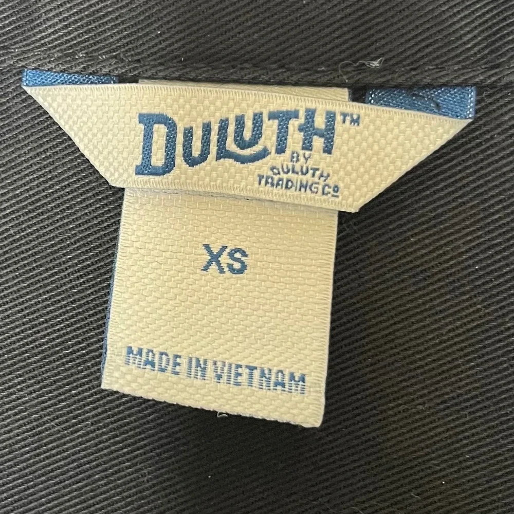 Duluth Trading Co Black Drawstring Waist‎ Utility Jacket XS